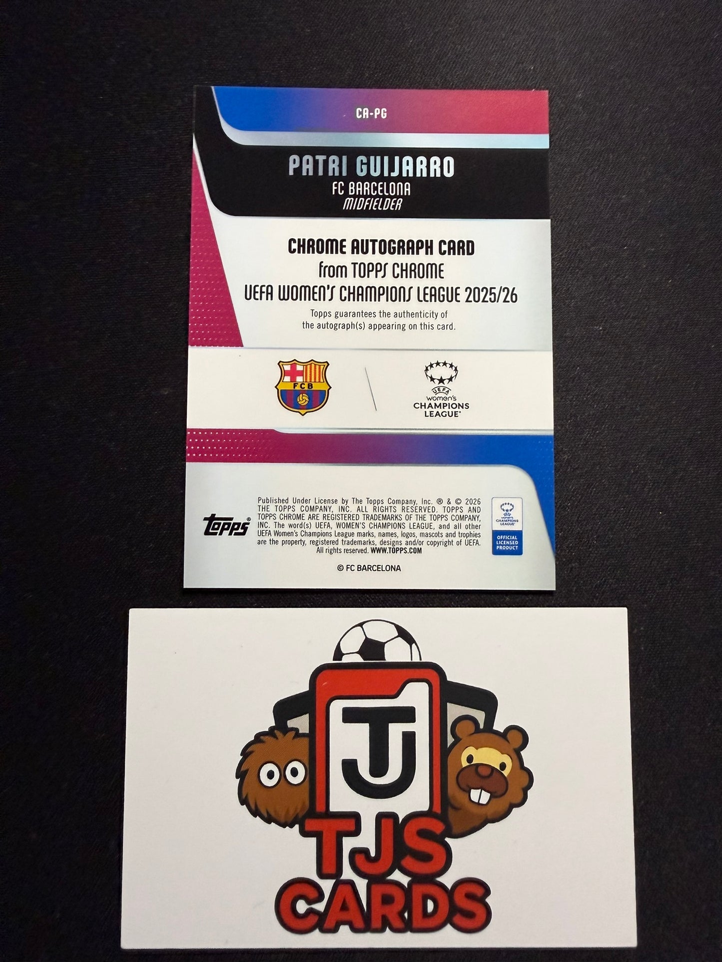 Patri Guijarro - Aqua Auto /199 - TOPPS Chrome UWCL 2025/26