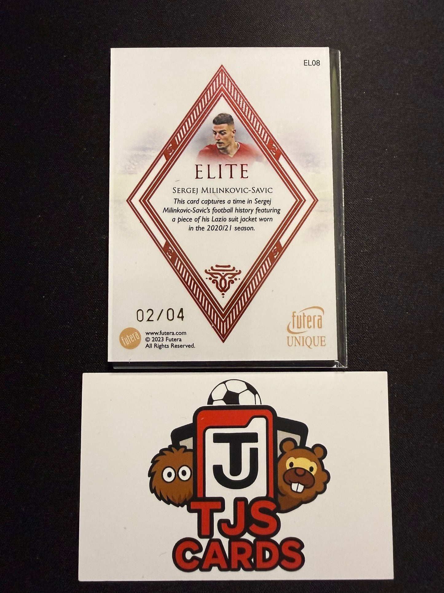 Sergej Milinkovic-Savic - Player-Worn Suit Jacket Patch /4 - Futera 2023