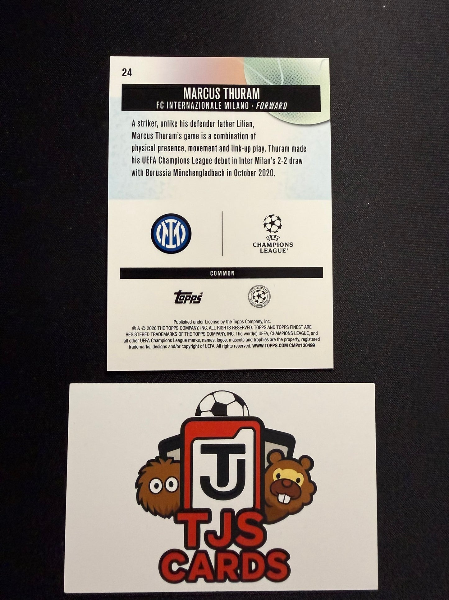 Marcus Thuram - Black /20 - TOPPS Finest UCC 2025/26