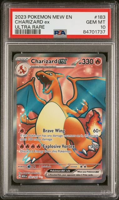 Charizard ex - PSA 10 - Full Art Ultra Rare - Pokemon 151 183/165 - Pokemon
