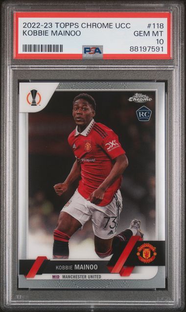 Kobbie Mainoo - Rookie - PSA 10 - TOPPS Chrome UCC 2022/23