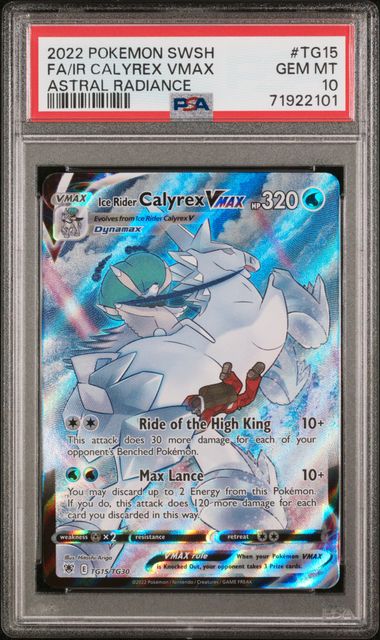 Ice Rider Calyrex VMAX - PSA 10 - Full Art Trainer Gallery - Astral Radiance TG15/TG30 - Pokemon