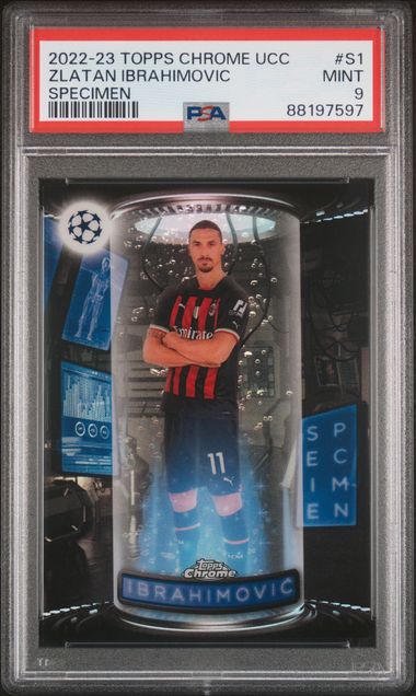 Zlatan Ibrahimovic - Specimen - PSA 9 - TOPPS Chrome UCC 2022/23