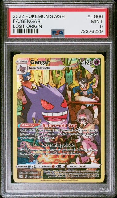 Gengar - PSA 9 - Trainer Gallery - Lost Origin TG06/TG30 - Pokemon