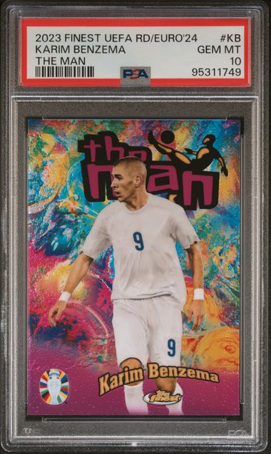 Karim Benzema - The Man - PSA 10 - TOPPS Finest Road To Euro 2024