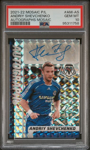 Andriy Shevchenko - Mosaic Auto - PSA 10 - Panini Mosaic Premier League 2021/22