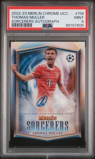 Thomas Muller - Sorcerers Auto - PSA 9 - TOPPS Merlin Chrome UCC 2022/23