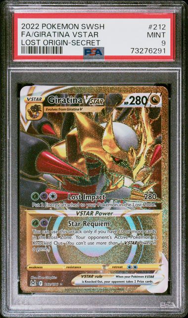 Giratina VSTAR - PSA 9 - Gold Secret Rare - Lost Origin 212/196 - Pokemon