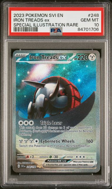 Iron Treads ex - PSA 10 - Special Illustration Rare - Scarlet & Violet 248/198 - Pokemon