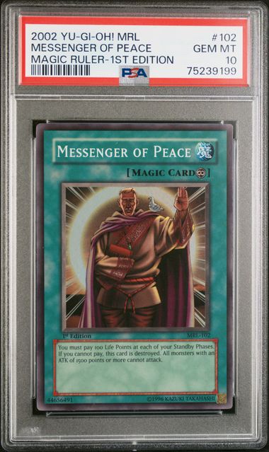 Messenger Of Peace - PSA 10 MRL-102 - Super Rare 1st Edition Magic Ruler - YuGiOh