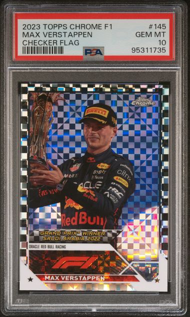 Max Verstappen - Checker Flag - PSA 10 - TOPPS Chrome F1 2023