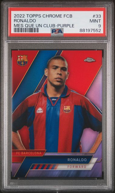 Ronaldo (R9) - Purple /15 - PSA 9 - TOPPS Chrome Barcelona 2022/23