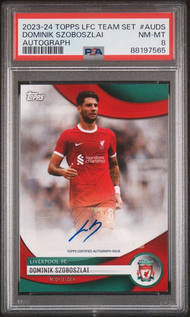 Dominik Szoboszlai - Auto - PSA 8 - TOPPS Liverpool Team Set 2023/24