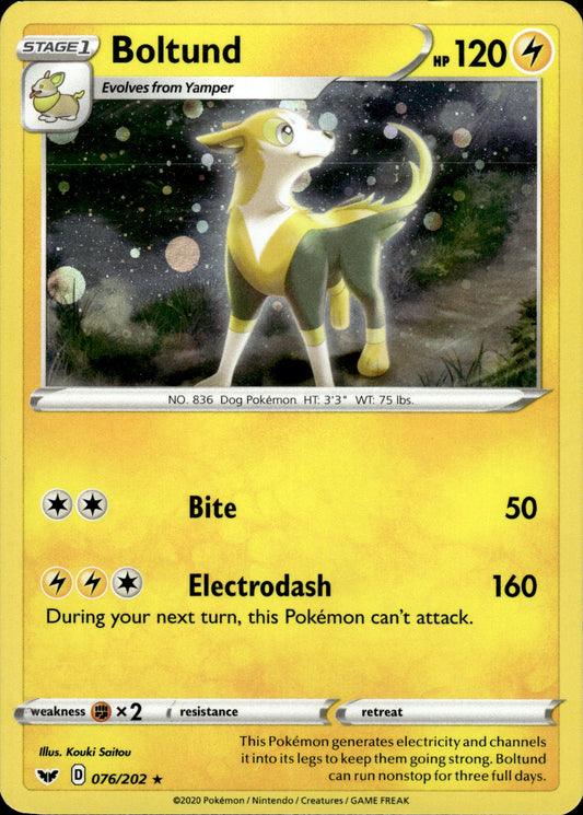 Boltund - Cosmos Holo Sword & Shield 076/202 - Pokemon