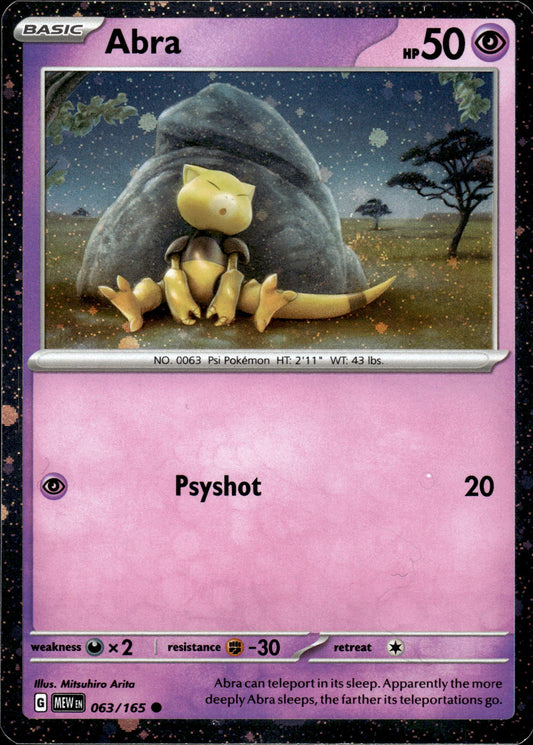 Abra - Cosmos Holo - 151 063/165 - Pokemon
