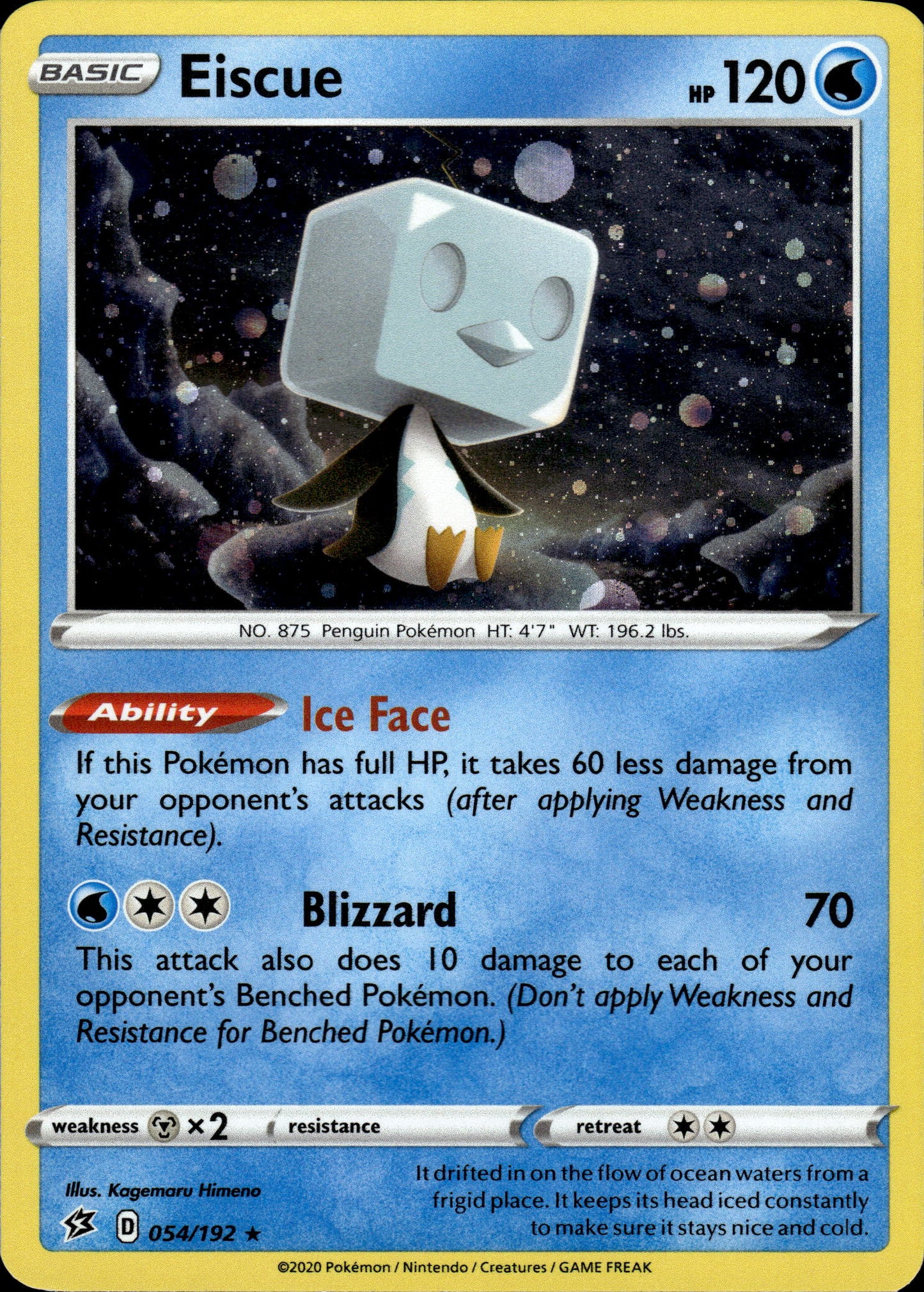 Eiscue - Cosmos Holo Rebel Clash 054/192 - Pokemon