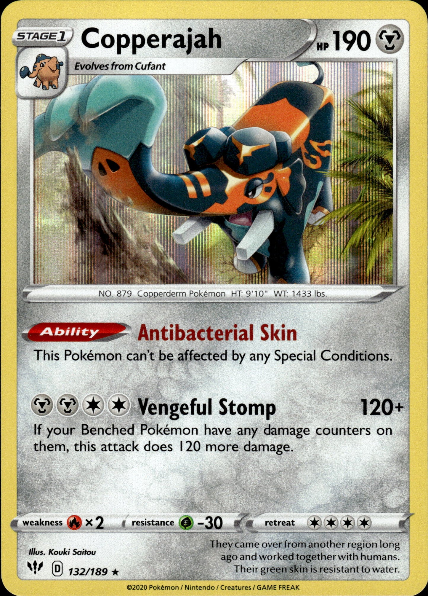 Copperajah - Holo Darkness Ablaze 132/189 - Pokemon