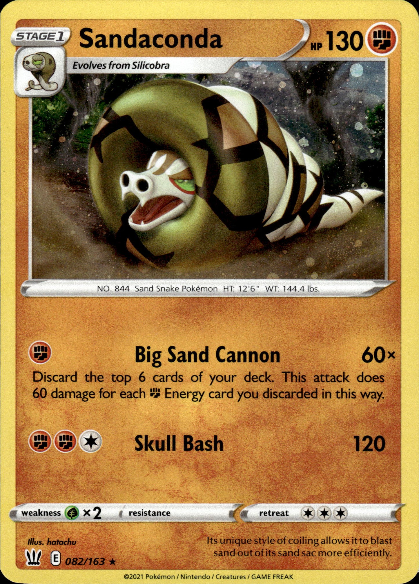 Sandaconda - Cosmos Holo Battle Styles 082/185 - Pokemon