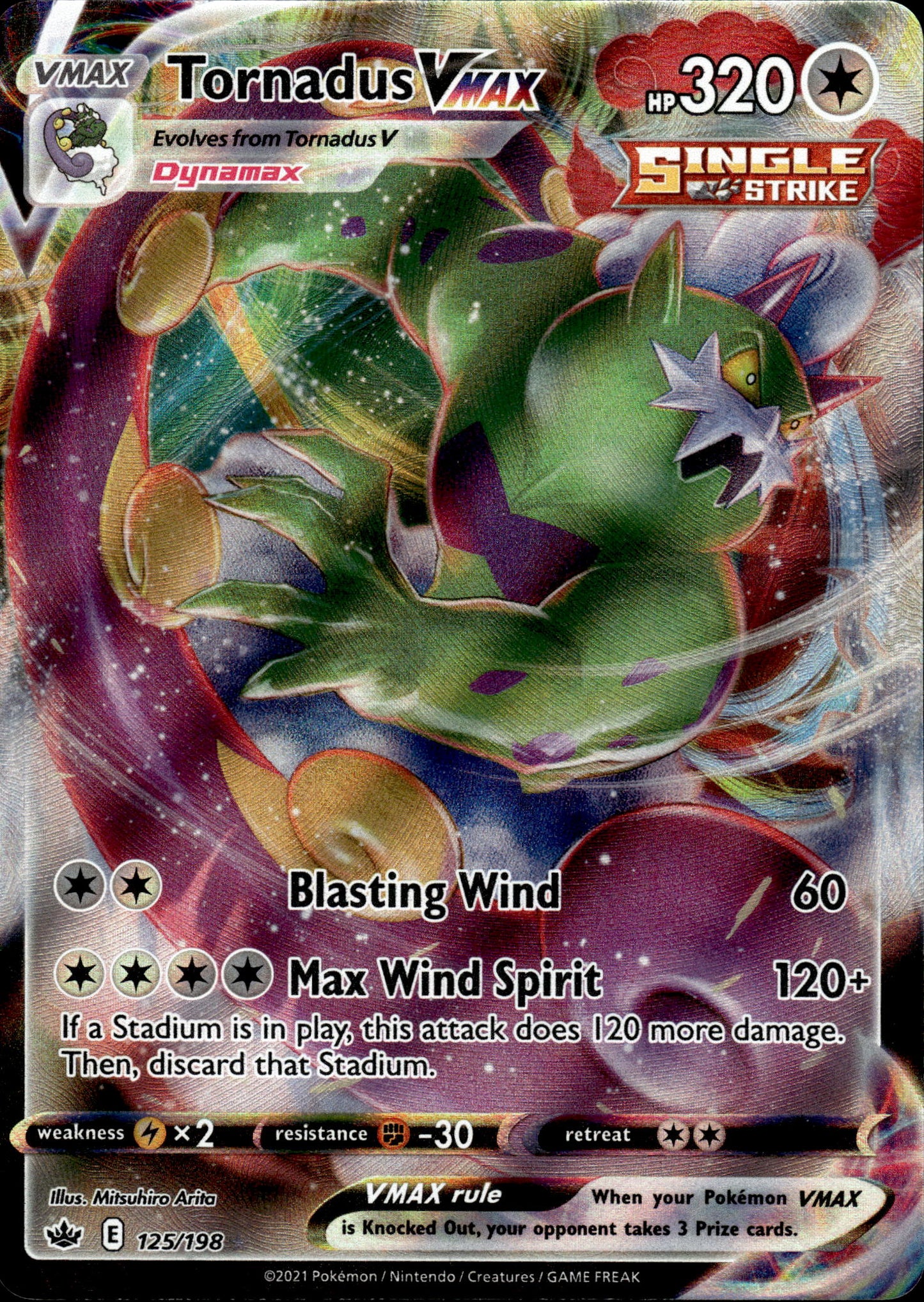 Tornadus VMAX - Chilling Reign 125/198 - Pokemon