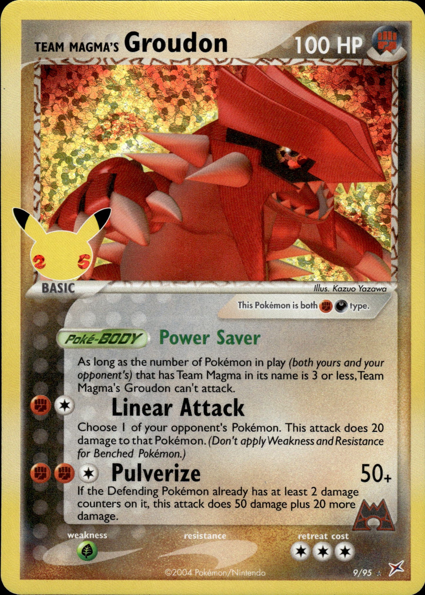 Team Magmas's Groudon - Celebrations 9/95 - Pokemon