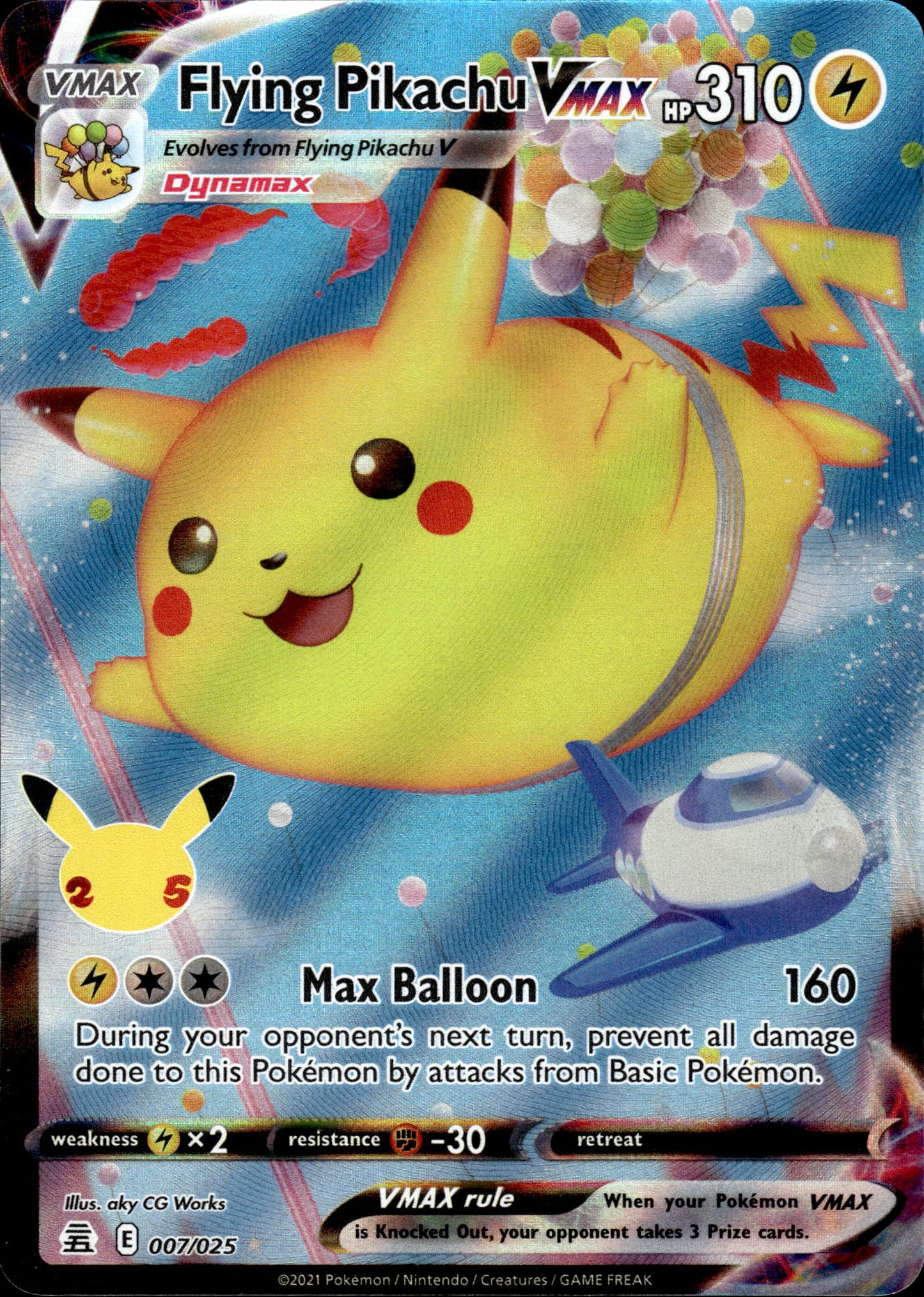 Flying Pikachu VMAX - Celebrations 007/025 - Pokemon