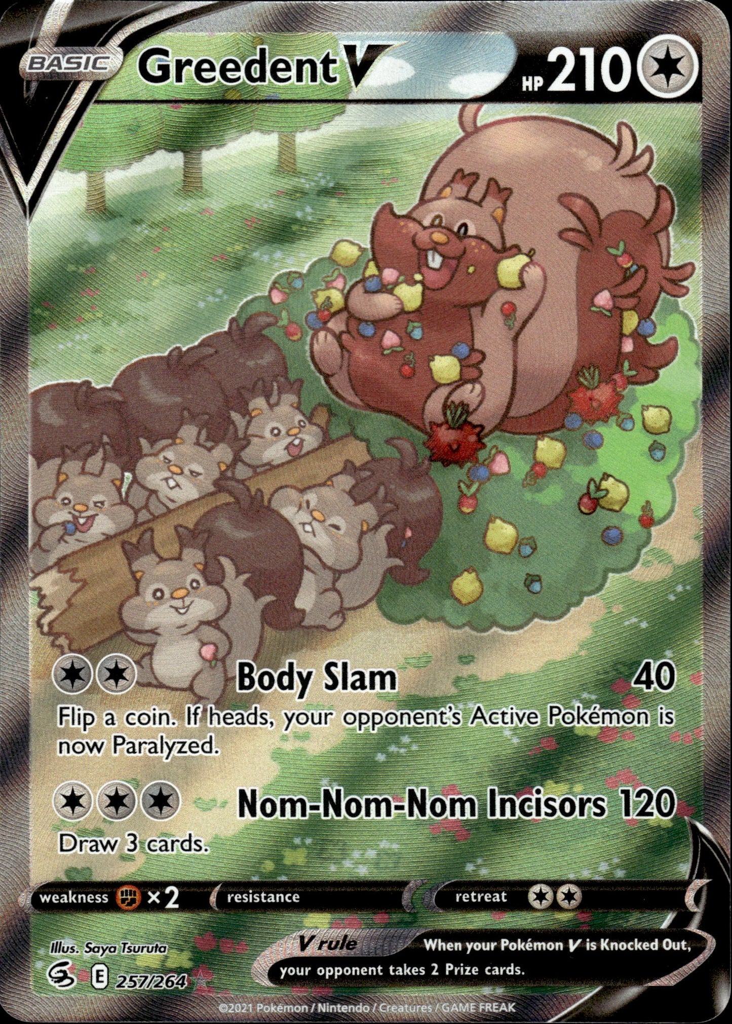 Greedent V - Fusion Strike 257/264 - Pokemon