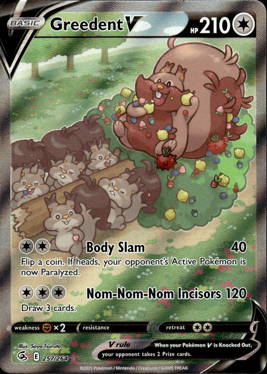 Greedent V - Fusion Strike 257/264 - Pokemon