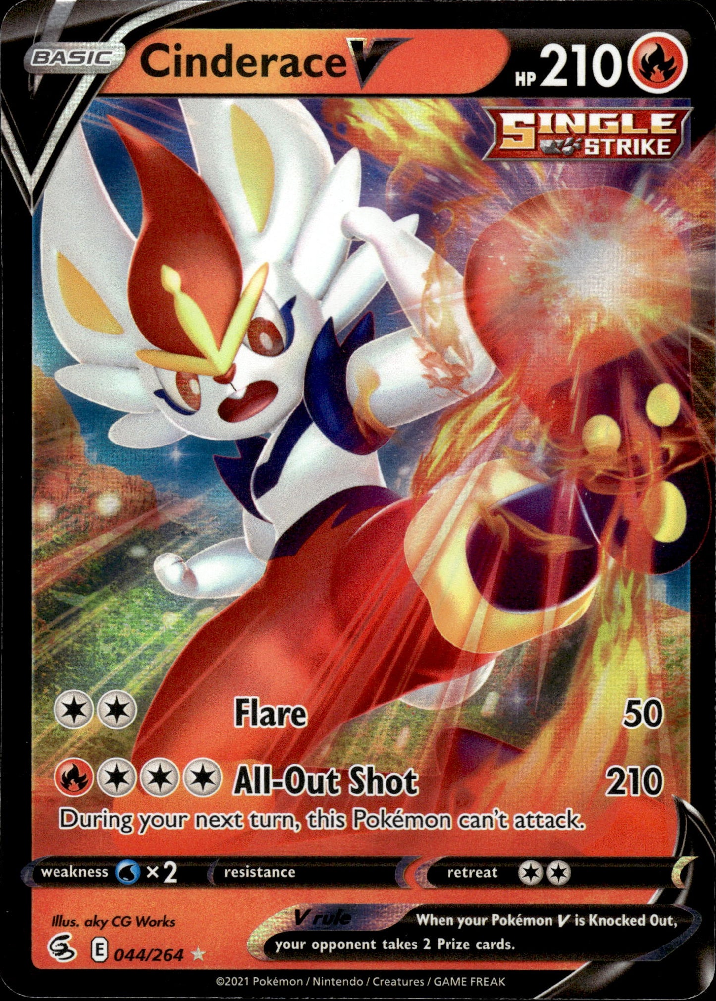 Cinderace V - Fusion Strike 044/264 - Pokemon