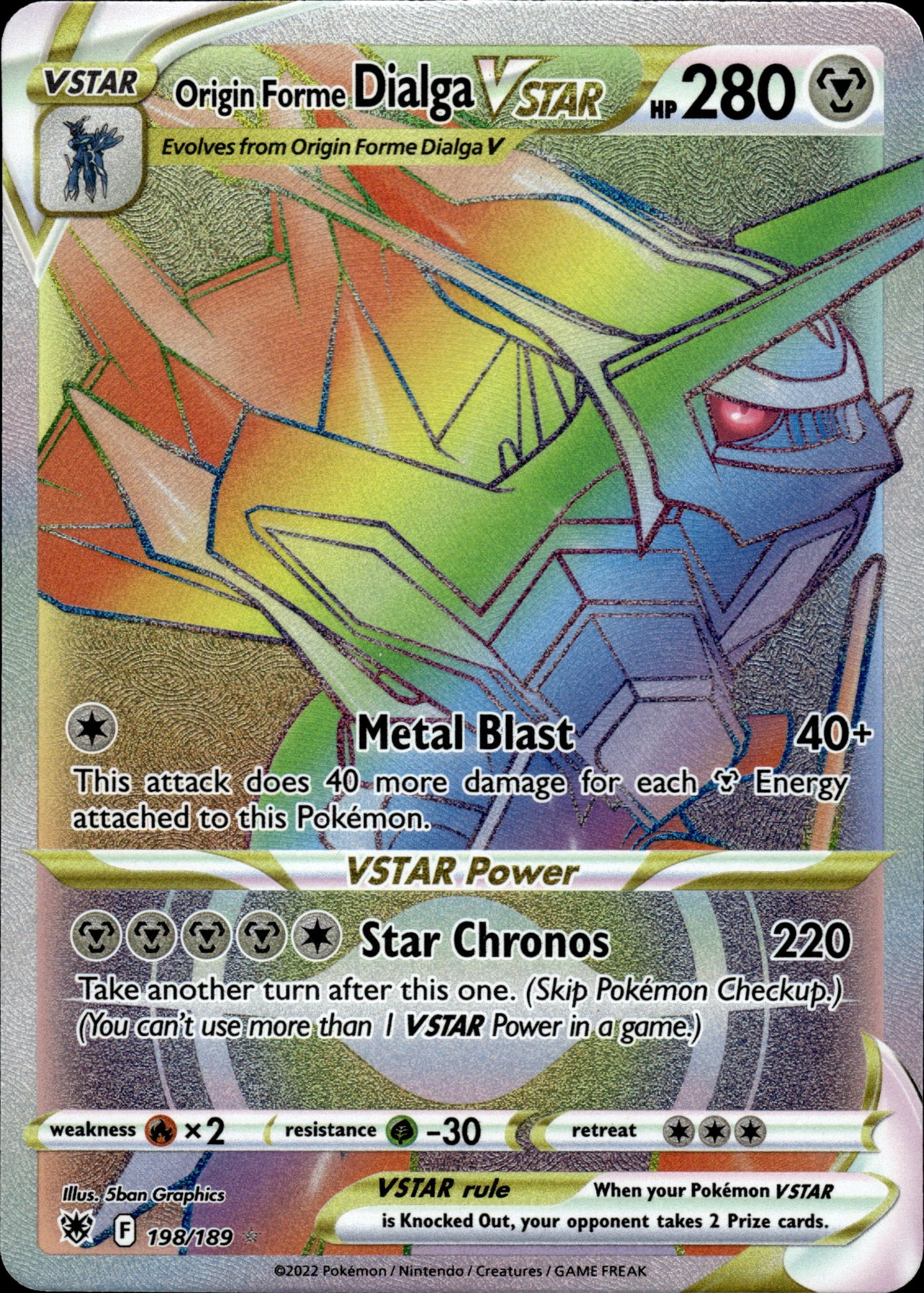 Origin Forme Dialga VSTAR - Astral Radiance 198/189 - Pokemon
