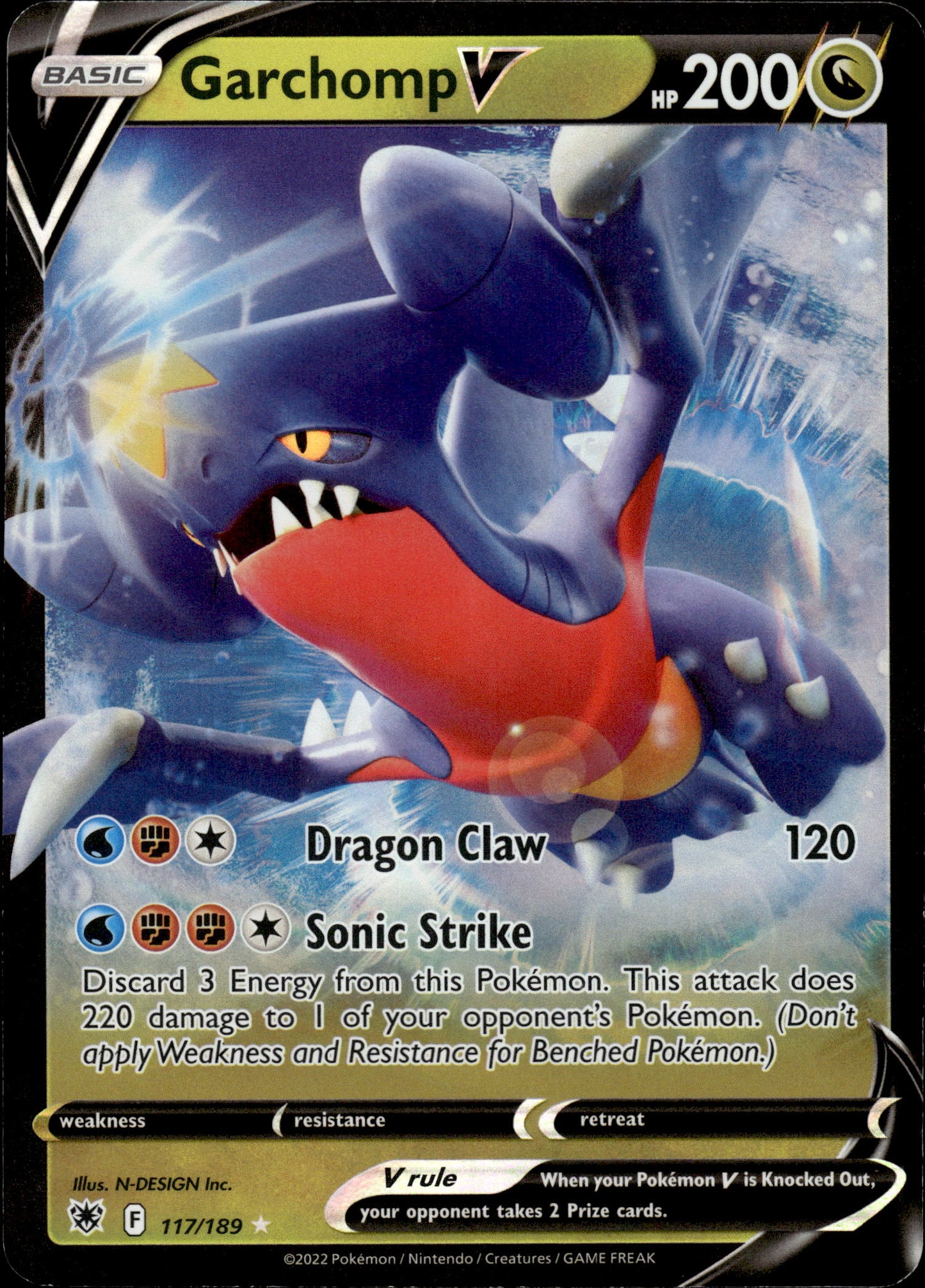 Garchomp V - Astral Radiance 117/189 - Pokemon