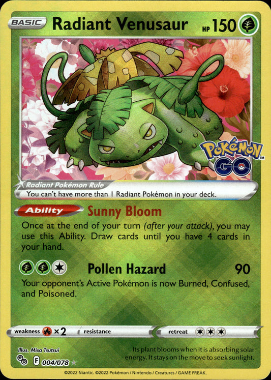 Radiant Venusaur - Pokemon GO 004/078 - Pokemon