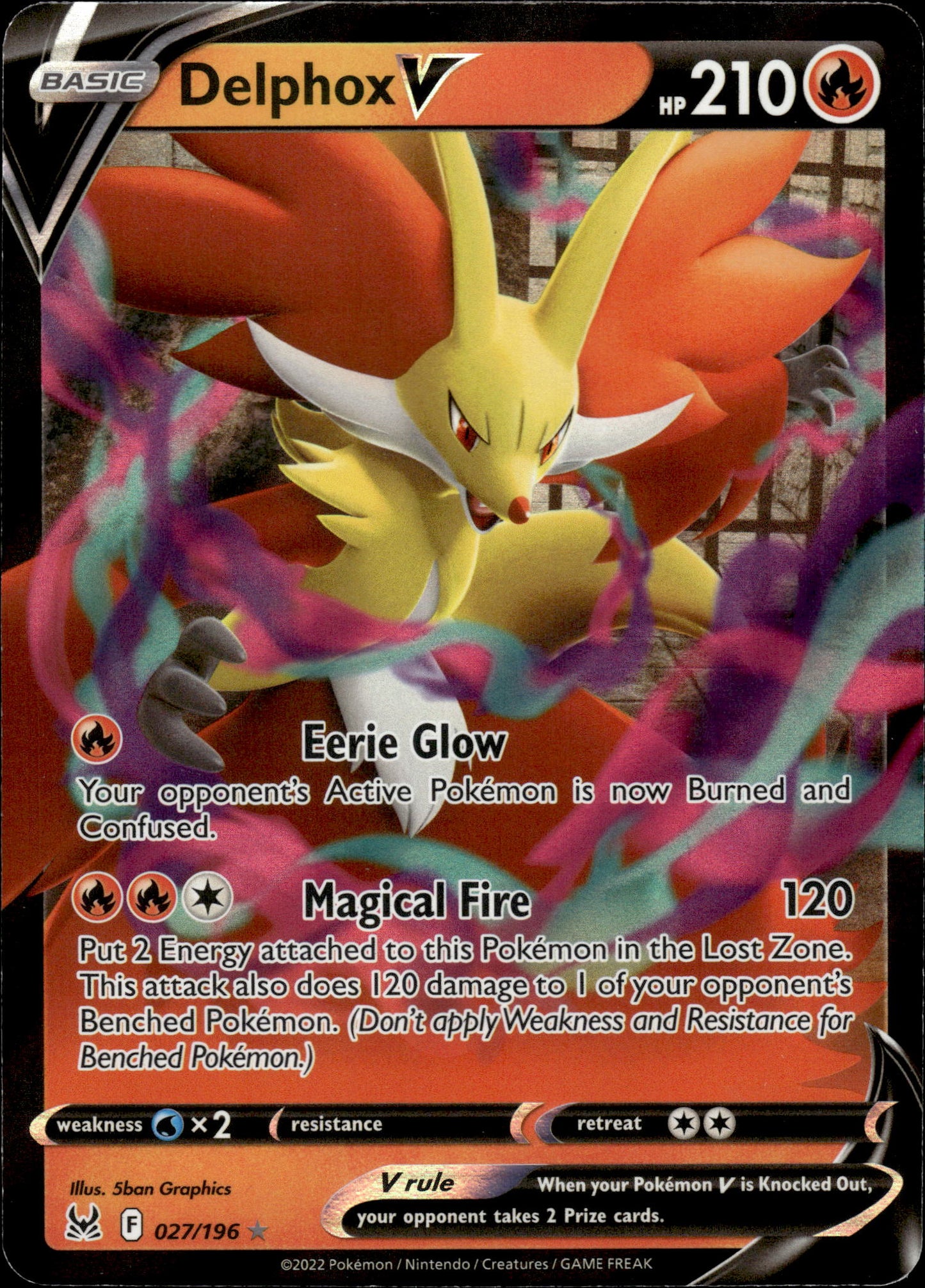 Delphox V - Lost Origin 027/196 - Pokemon