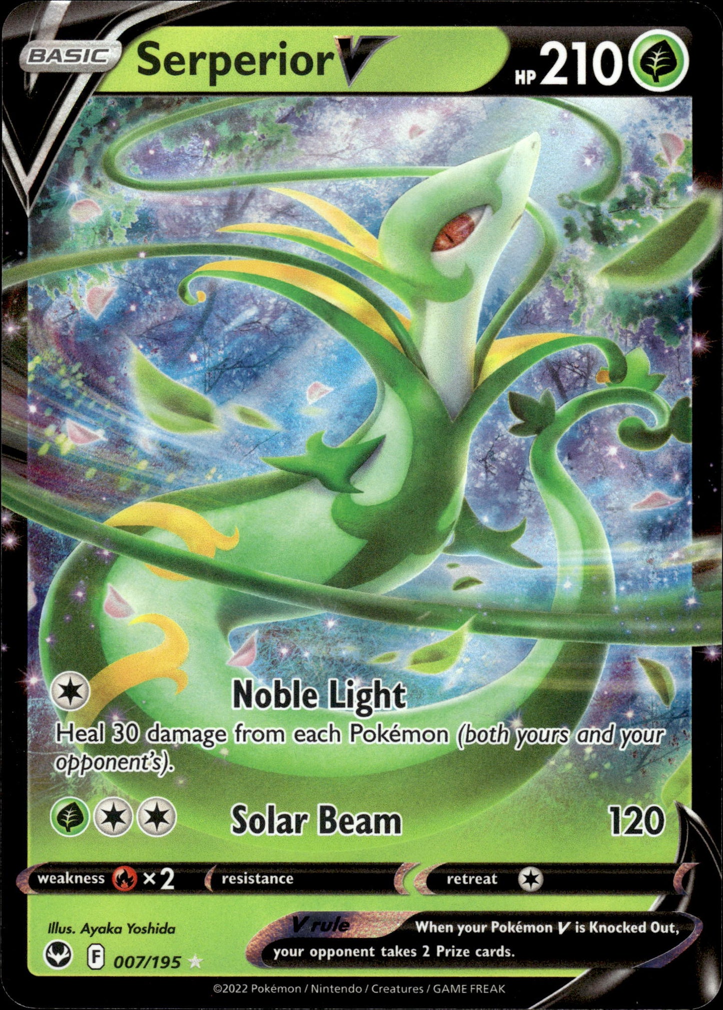 Serperior V - Silver Tempest 007/195 - Pokemon