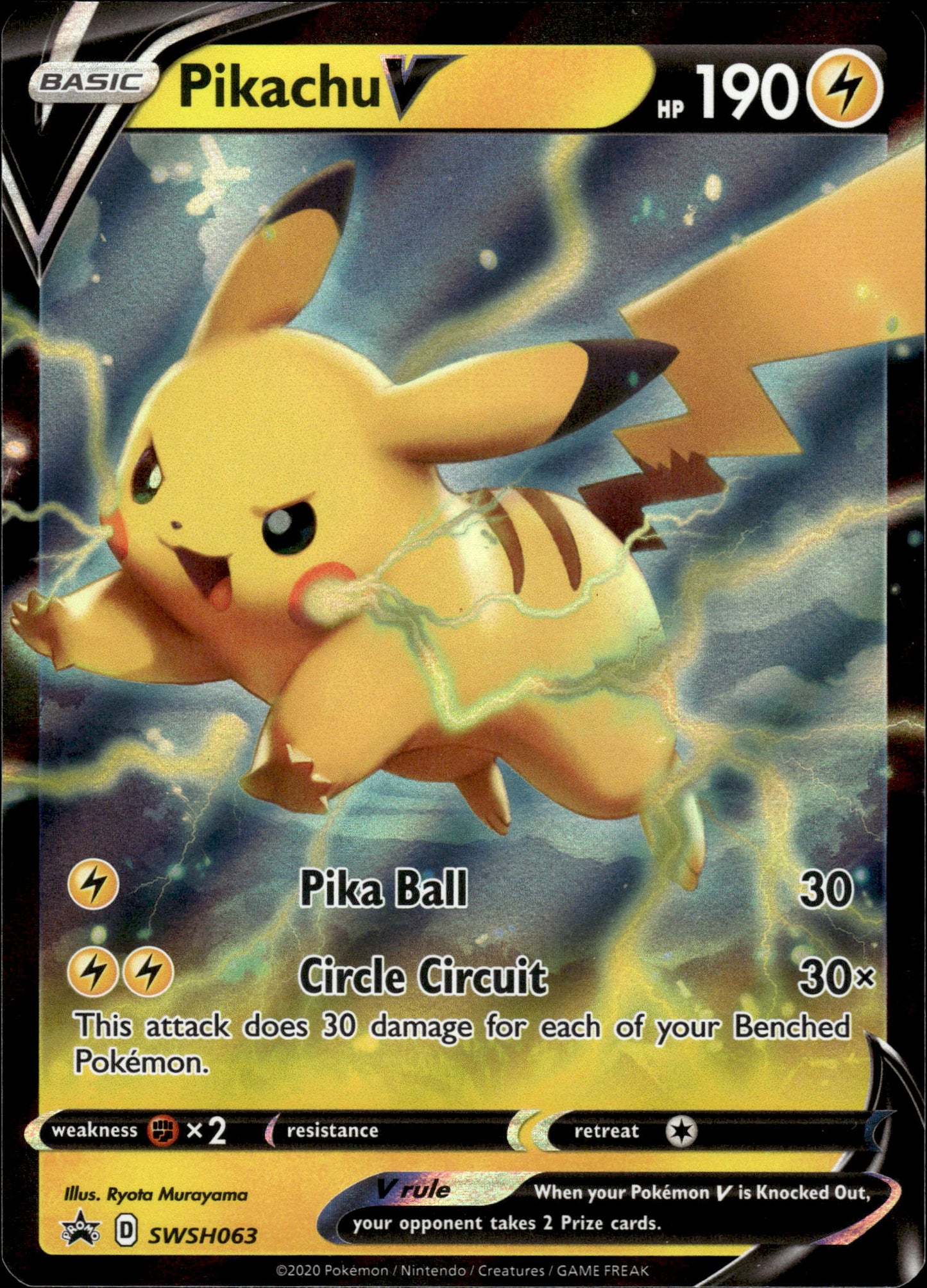 Pikachu V - Black Star Promo SWSH063 - Pokemon