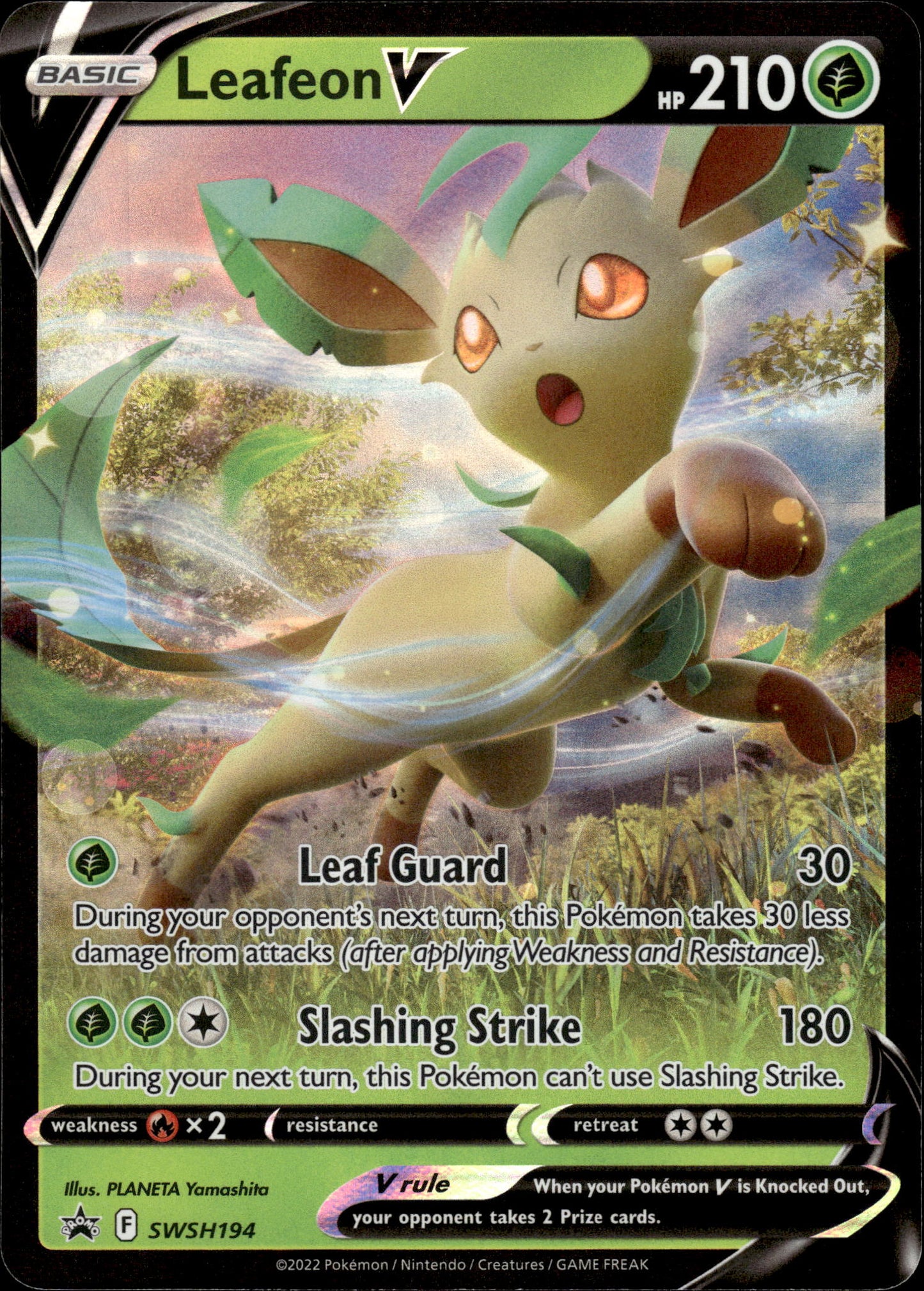Leafeon V - Black Star Promo SWSH194 - Pokemon