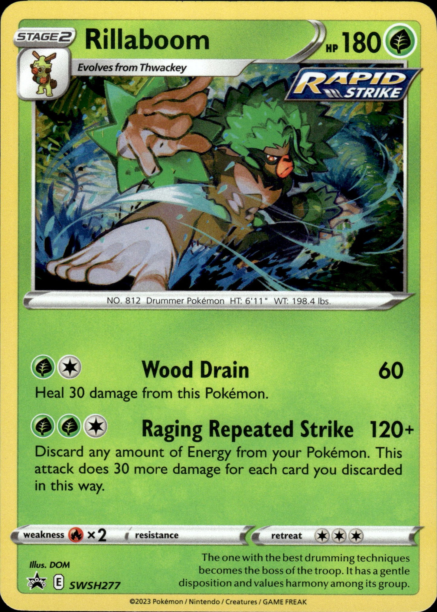 Rillaboom - Black Star Promo SWSH277 - Pokemon