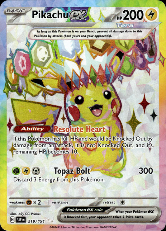 Pikachu ex - Surging Sparks 219/191 - Pokemon