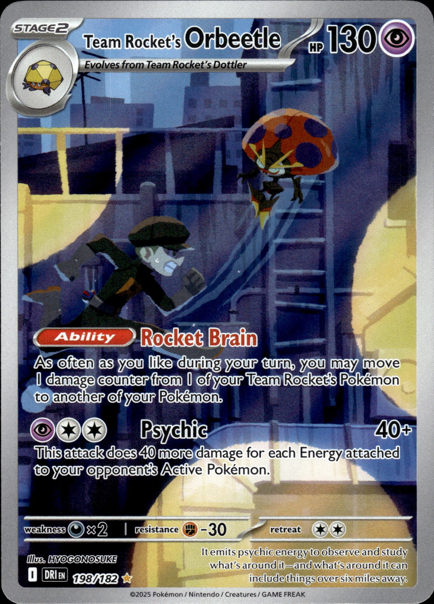 Team Rocket's Orbeetle - Destined Rivals 198/182 - Pokemon