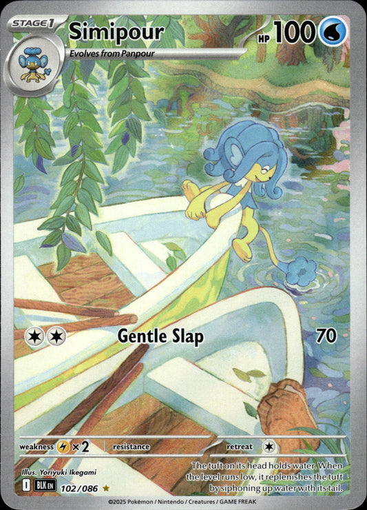 Simipour - Black Bolt 102/086 - Pokemon