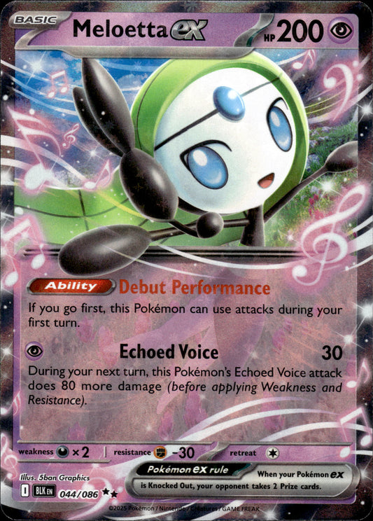 Meloetta ex - Black Bolt 044/086 - Pokemon