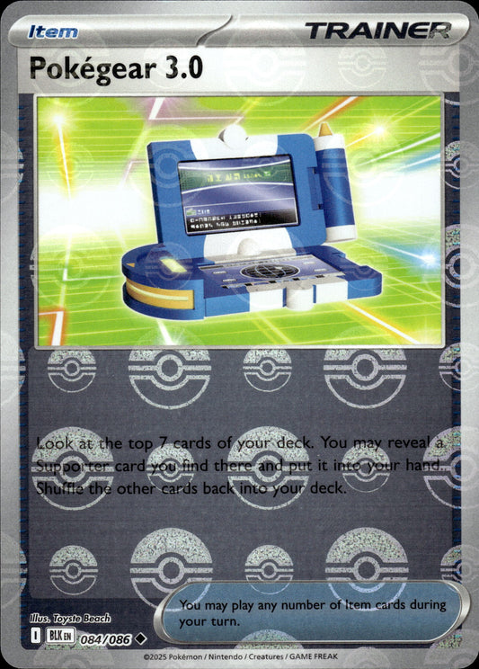Pokegear 3.0 - Pokeball - Black Bolt 084/086 - Pokemon