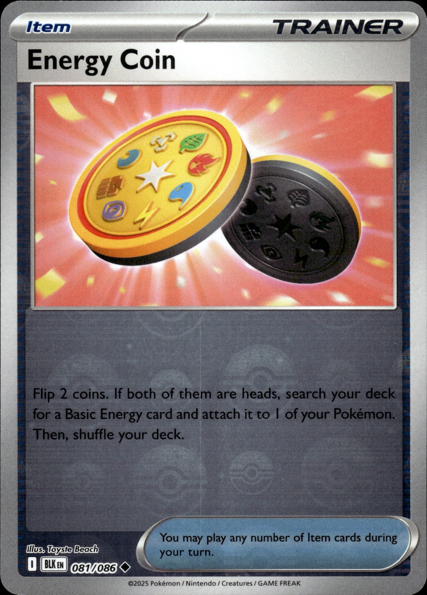 Energy Coin - Pokeball - Black Bolt 081/086 - Pokemon