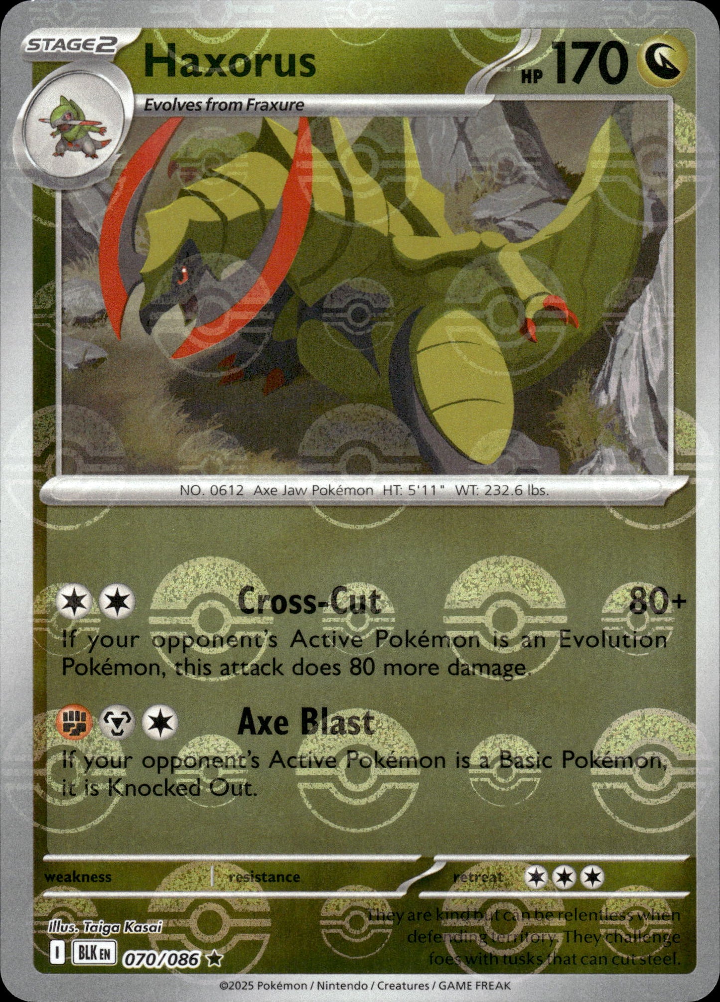 Haxorus - Pokeball - Black Bolt 070/086 - Pokemon