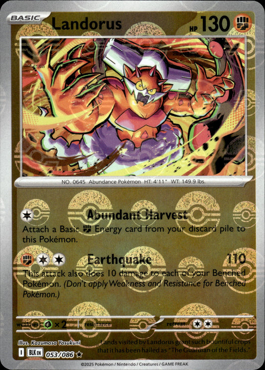 Landorus - Pokeball - Black Bolt 053/086 - Pokemon