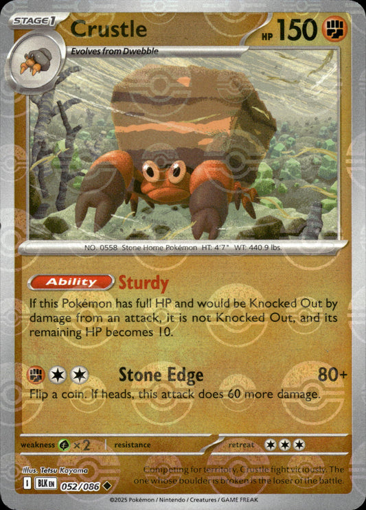 Crustle - Pokeball - Black Bolt 052/086 - Pokemon