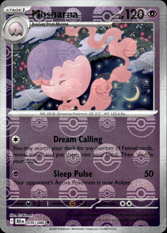 Musharna - Pokeball - Black Bolt 036/086 - Pokemon