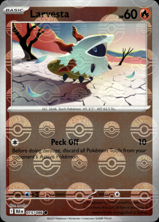 Larvesta - Pokeball - Black Bolt 015/086 - Pokemon
