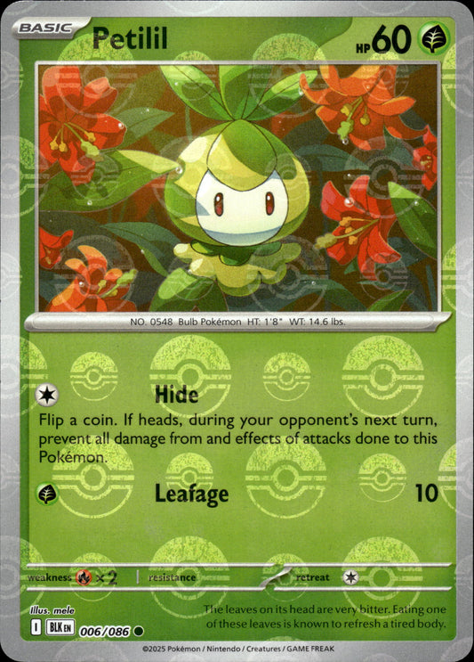 Petilil - Pokeball - Black Bolt 006/086 - Pokemon