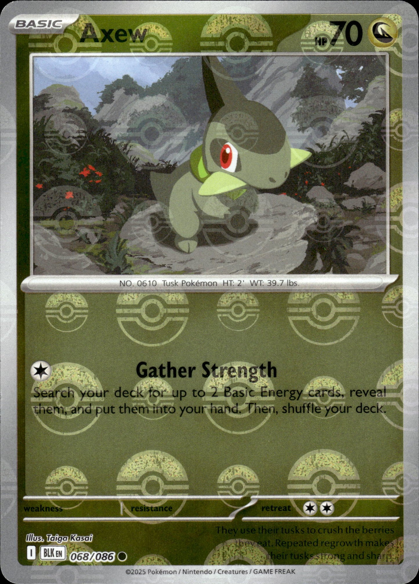 Axew - Pokeball - Black Bolt 068/086 - Pokemon