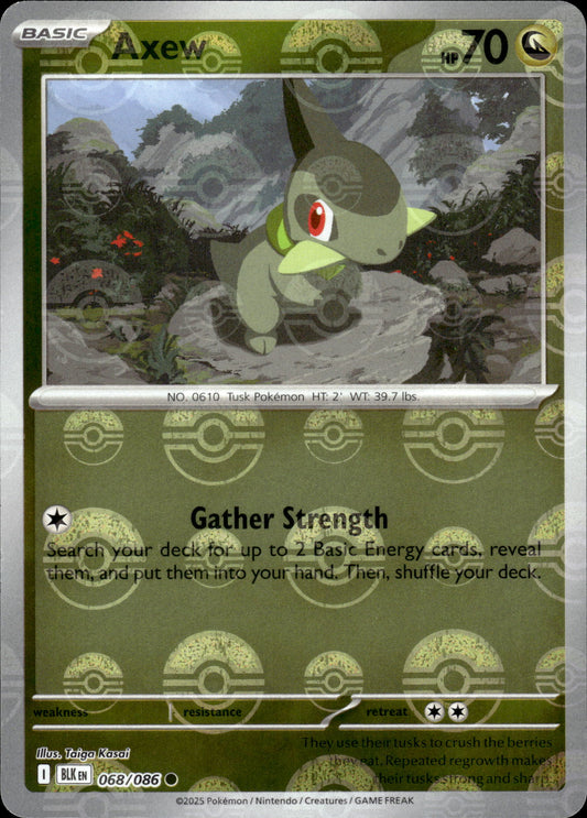 Axew - Pokeball - Black Bolt 068/086 - Pokemon